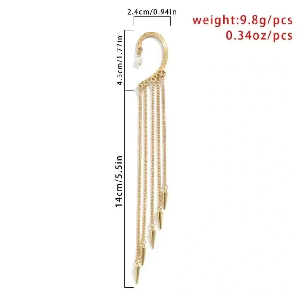 ⚜️ Avant-garde Gold Chain Drop Earrings